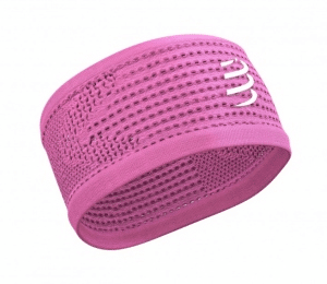 head band compressport fluo rosa