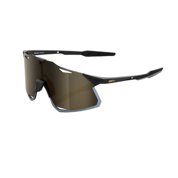 Gafas 100% Hypercraft Matte Black Gold Mirror - Imagen 1
