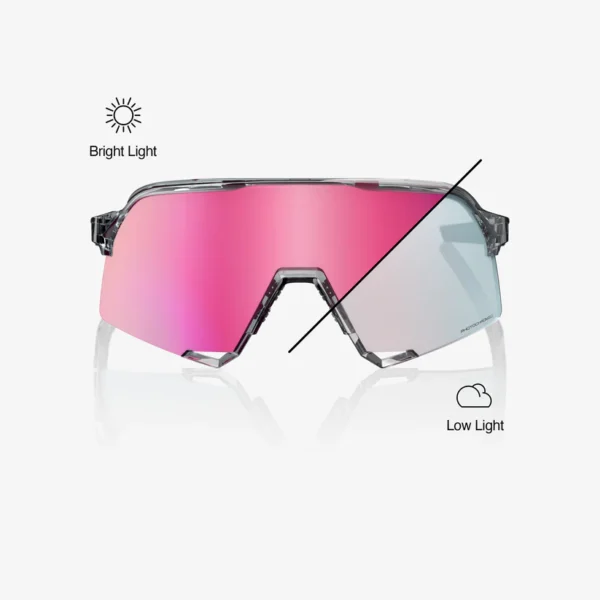 Gafas 100% S3 Fotocromatic Gris-Rose Gold Mirror - Imagen 2