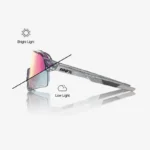 Gafas 100% S3 Fotocromatic Gris-Rose Gold Mirror - Imagen 3