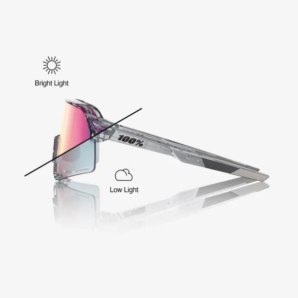 Gafas 100% S3 Fotocromatic Gris-Rose Gold Mirror - Imagen 3